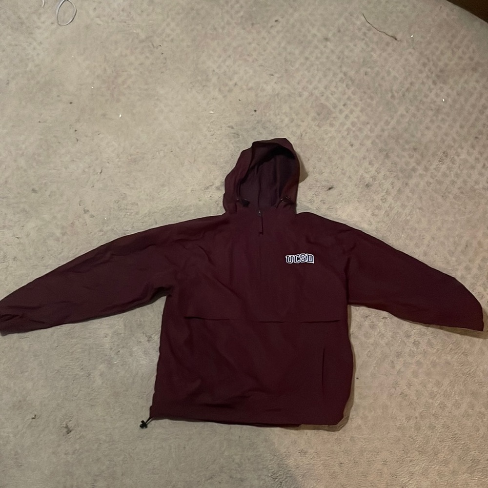 Maroon windbreaker, UCSD